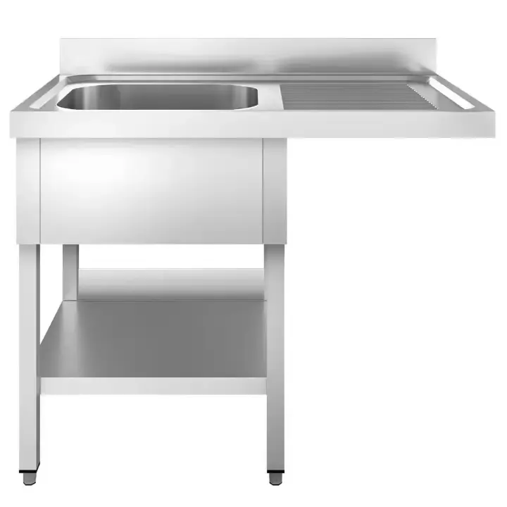 Stainless dishwasher sink unit