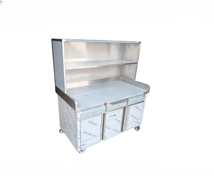 Stainless service station counter